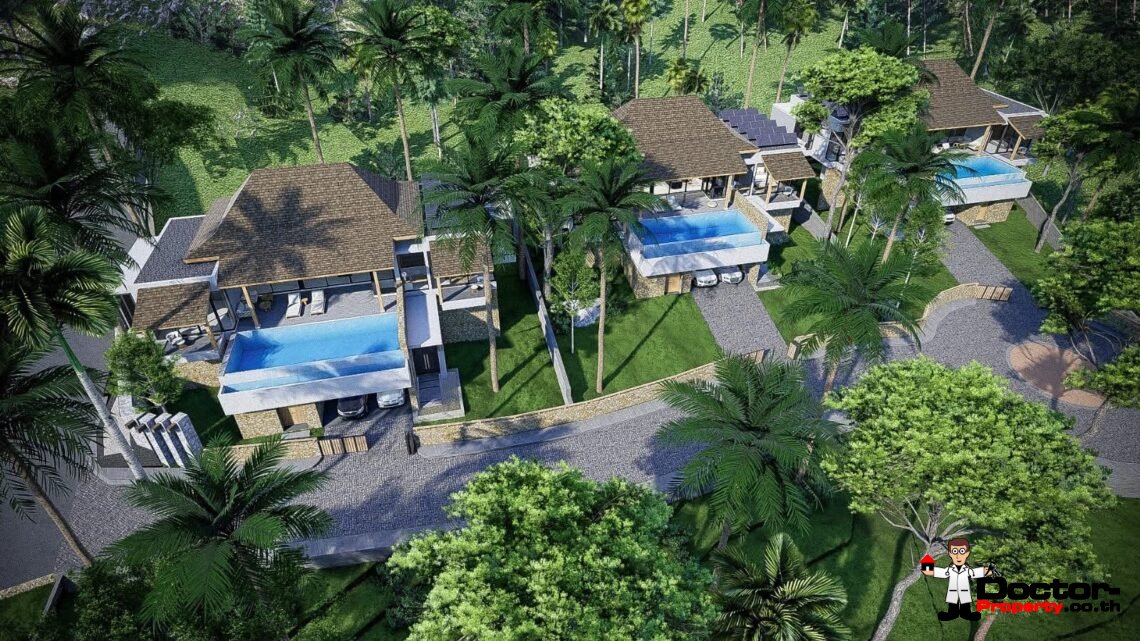 Spacious 3 Bedroom Pool Villa with Sea View in Mae Nam, Koh Samui – For Sale